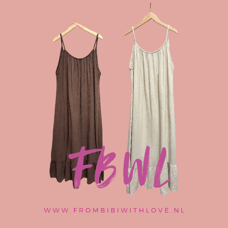 Wafel Basic Bibi dress met mooie rug