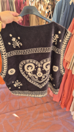 Gilet velvet zwart