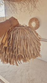 Raffia lamp
