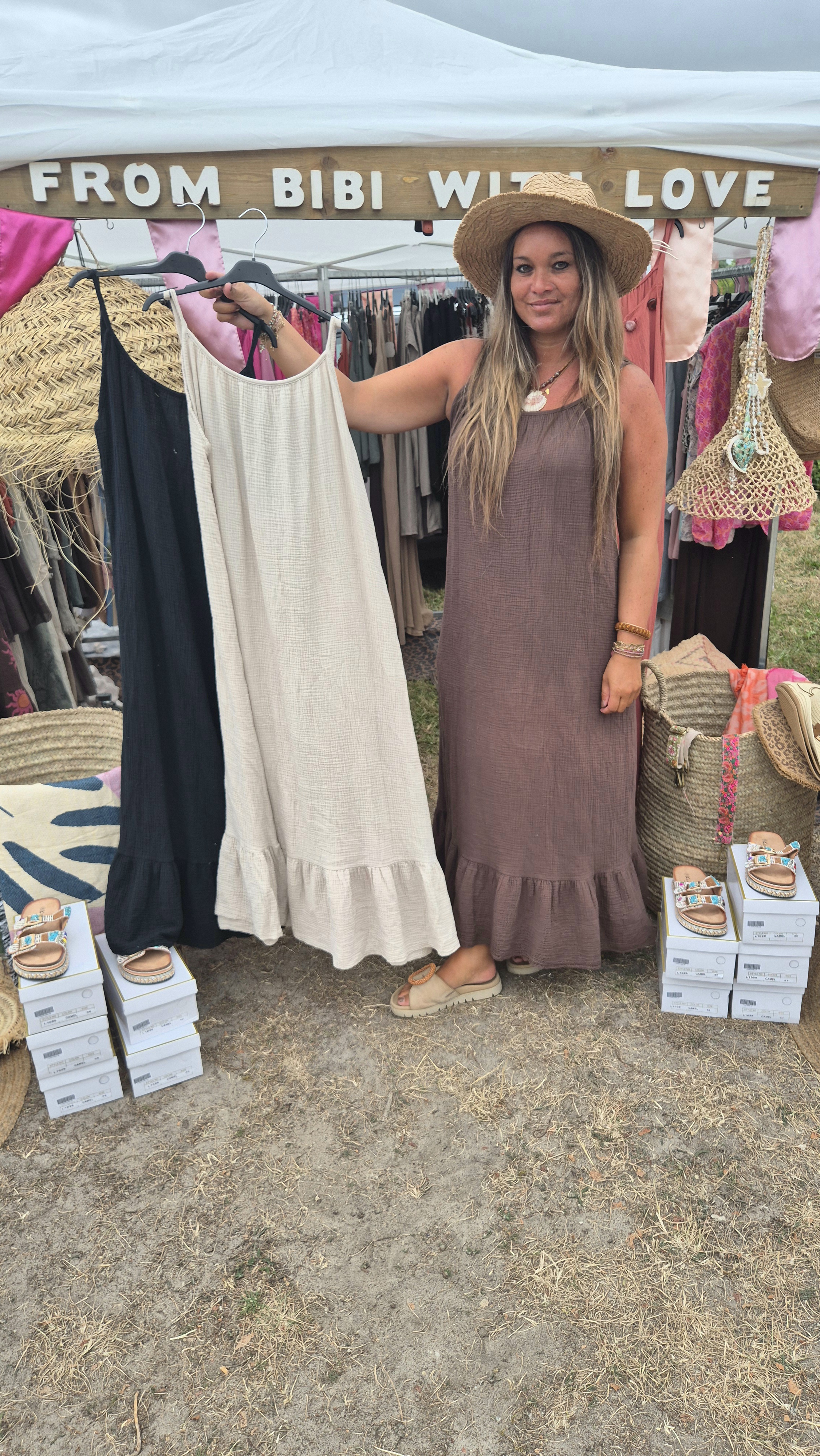Wafel Basic Bibi dress met mooie rug