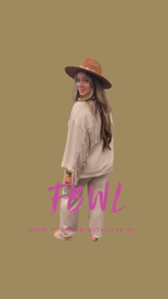 Fringe sweater zand