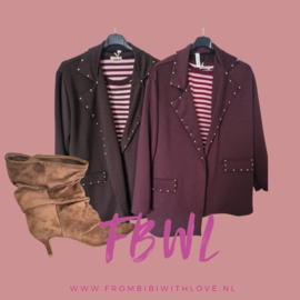 Blazer stretch met studds