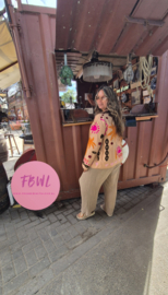 Jacket palm Camel (katoen)