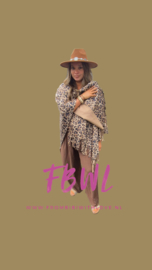 Poncho cape leopard