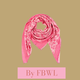 Panter sjaal roze