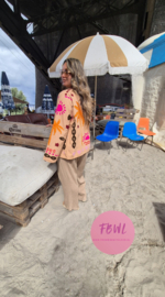 Jacket palm Camel (katoen)