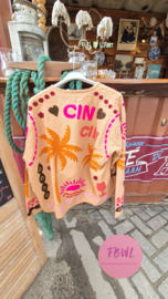 Jacket palm Camel (katoen)