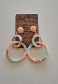 Isla Ibiza oorbel mix sea/sunset/khaki