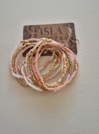 Isla Ibiza armbandset soft pink