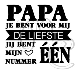 Papa / Opa jij bent mijn nummer één