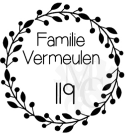 Huisnummer / Familie naam (verschillende lettertypes)