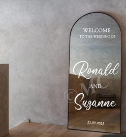 Spiegelsticker: Welcome to the wedding of