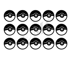 Traktatie stickers "pokeball"