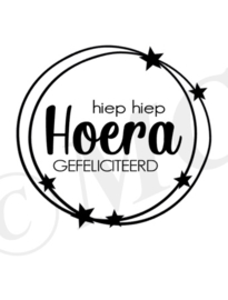 Wijnfles etiket: Hiep hiep hoera gefeliciteerd