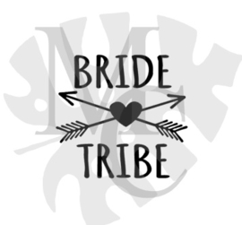 champagneglas sticker: Bride Tribe