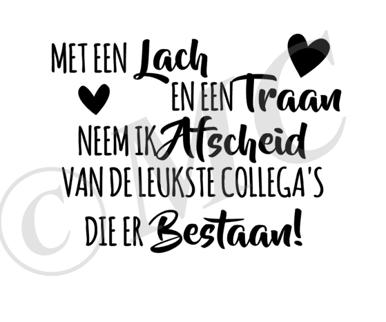 Met een lach en een traan neem ik afscheid