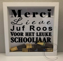 3d fotolijstje "Merci Lieve juf"