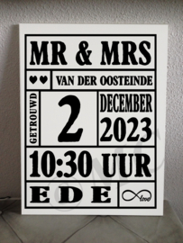 Mr and mrs - vak verdeling