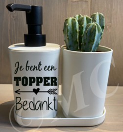 Luxe zeeppompset - Je bent een topper bedankt