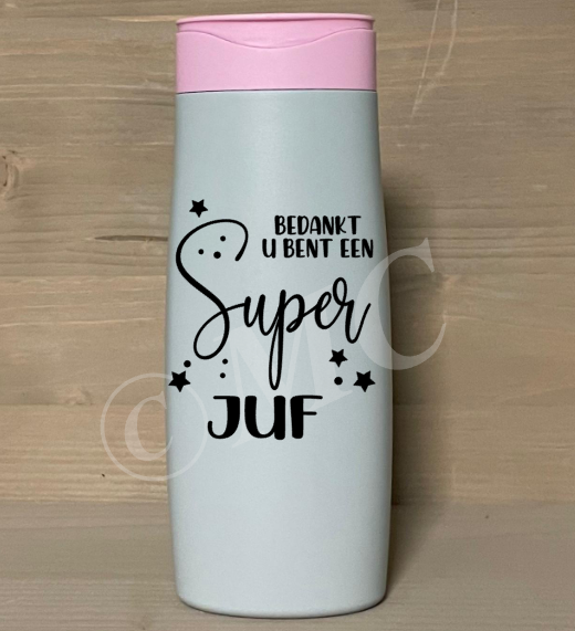 Douchegel bedankt u bent een super juf meester