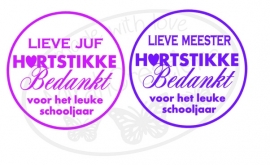 Lieve Juf/Meester Hartstikke bedankt voor het leuke schooljaar