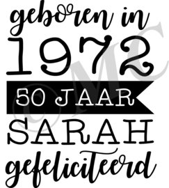 Geboren in 1972 Sarah