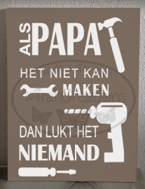 Als papa het niet kan maken