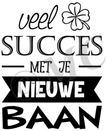 Veel succes met je nieuwe baan