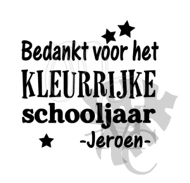 Bedankt voor het kleurrijke schooljaar afz. sterren