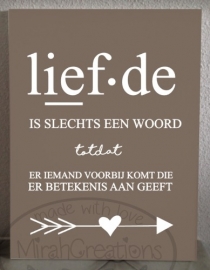 Liefde is slechts een woord