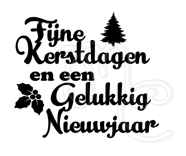 Sticker - Fijne kerstdagen en een gelukkig nieuwjaar