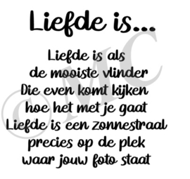 Liefde is als de mooiste vlinder