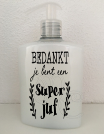 Etiket - Bedankt je bent een super juf/meester