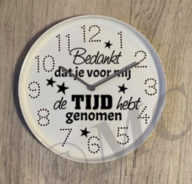 Klok - Bedankt dat je voor mij de tijd hebt genomen