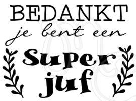 Bedankt je bent een super juf/meester