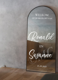 Spiegelsticker: Welcome to the wedding of