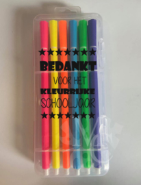 Stiften luxe  - bedankt voor het kleurrijke schooljaar (sterren)