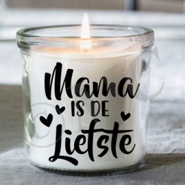 Kaars in glas - Mama is de liefste