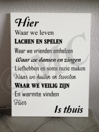 Hier waar we leven is thuis