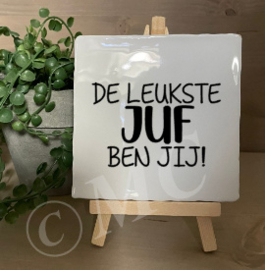 tegel:  De leukste Juf / Meester