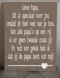 Lieve papa dit is speciaal voor jou