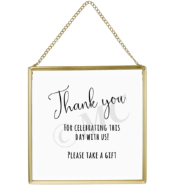 Industrieel lijstje - Thank you for celebrating this day with us