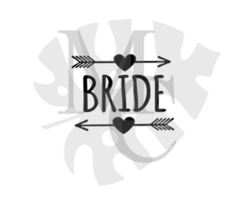 champagneglas sticker: Bride