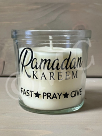 Kaars in glas - Ramadan Kareem