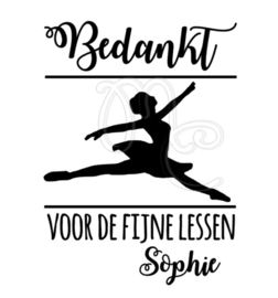 Bedankt voor de fijne lessen - Ballet