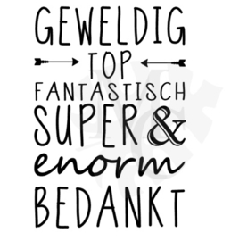 Geweldig top fantastisch