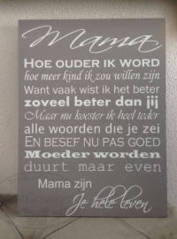 Mama, hoe ouder ik word