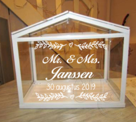 Mr. & Mrs. Naam datum (tbv. enveloppen box)