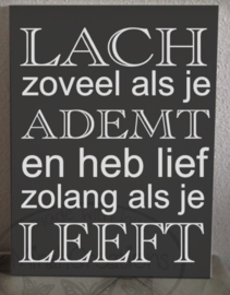 Lach ademt leeft