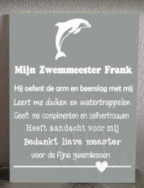 Mijn zwemjuf / meester "naam"